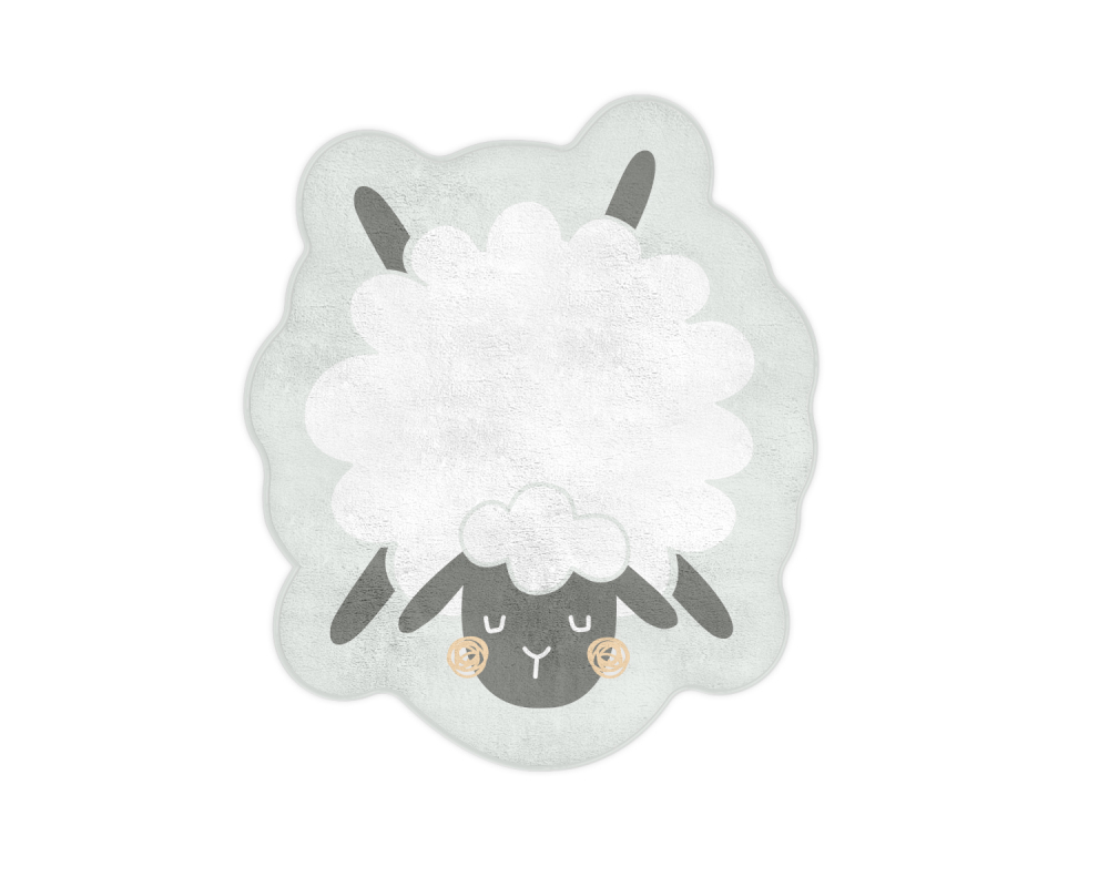 Covor 90x77cm pentru camera copii KikkaBoo Sleepy Sheep - 1