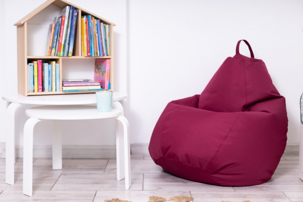 Fotoliu Puf Bean Bag visiniu XL fara husa interioara - 1