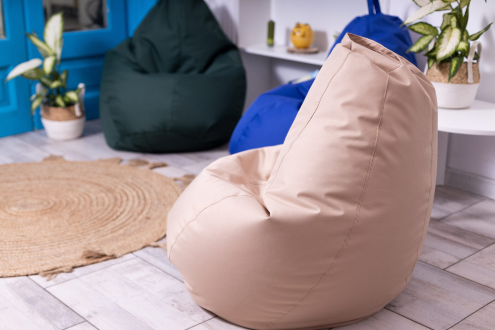 Fotoliu Puf Bean Bag bej XL fara husa interioara - 1