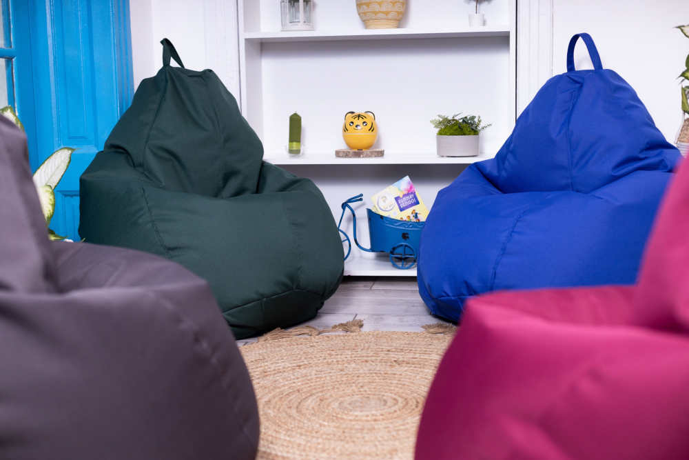 Fotoliu Puf Bean Bag blue XL fara husa interioara - 4