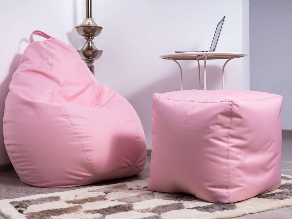 Fotoliu Puf Bean Bag pink XL fara husa interioara - 2