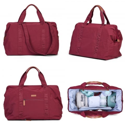 Geanta de infasat Childhome Mommy Bag Signature Urban burgundy - 1