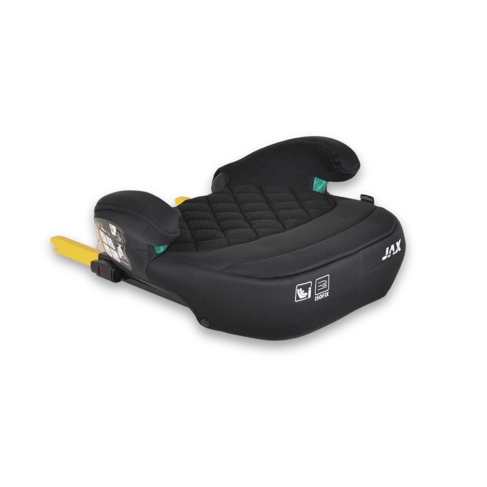 Inaltator auto cu isofix si spatar detasabil 125-150cm Jax i-Size Negru