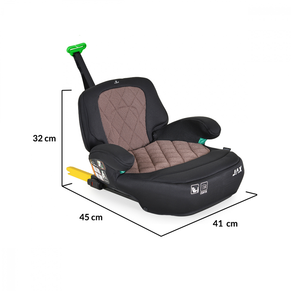 Inaltator auto cu isofix si spatar detasabil 125-150cm Jax i-Size Roz - 5