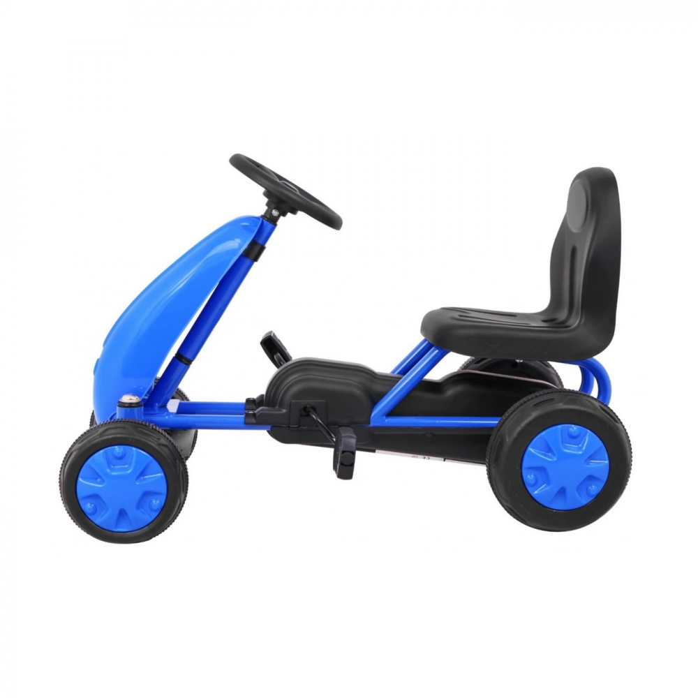 Kart cu pedale si transmisie cu lant Go-kart Blue - 1 | YEO