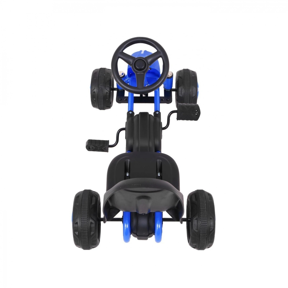 Kart cu pedale si transmisie cu lant Go-kart Blue - 3 | YEO