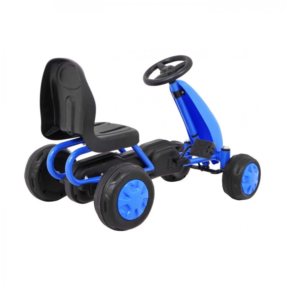 Kart cu pedale si transmisie cu lant Go-kart Blue - 4