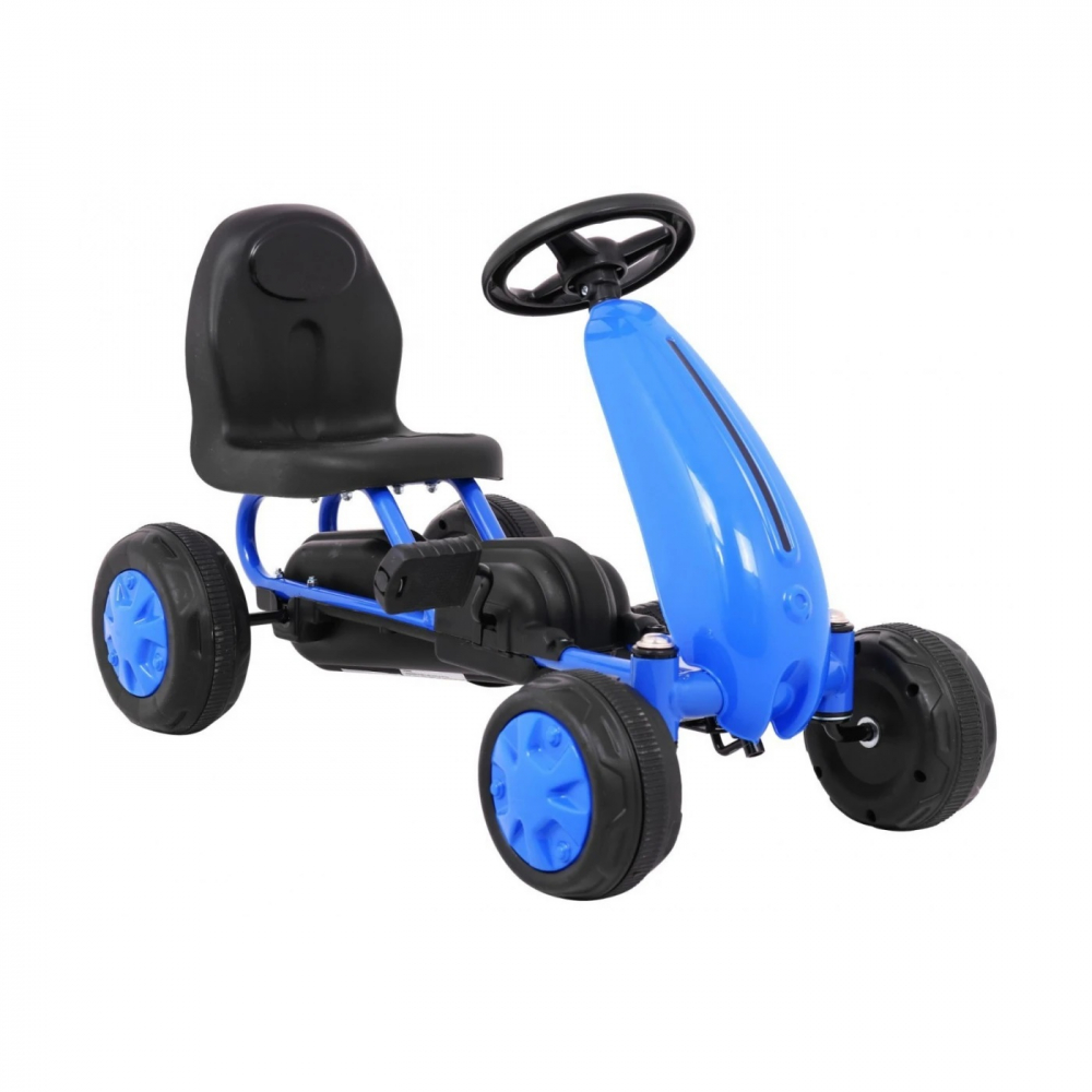 Kart cu pedale si transmisie cu lant Go-kart Blue - 5