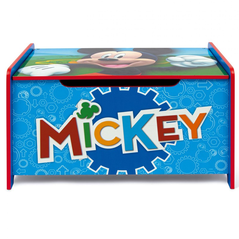 Ladita din lemn pentru depozitare jucarii Mickey Mouse - 1