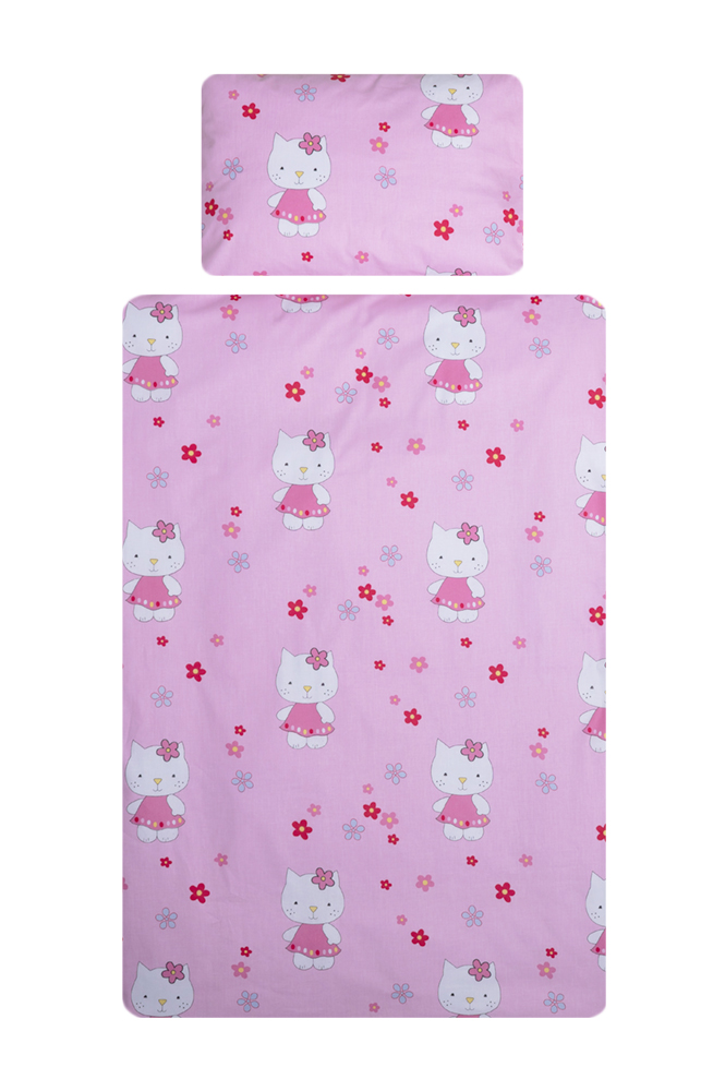 Lenjerie patut cu 3 piese 120x60 cm Hello Kitty