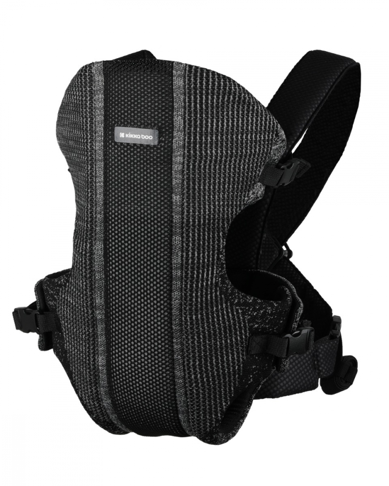 Marsupiu ergonomic reglabil KikkaBoo Gwen Fly tricot DeLux Negru