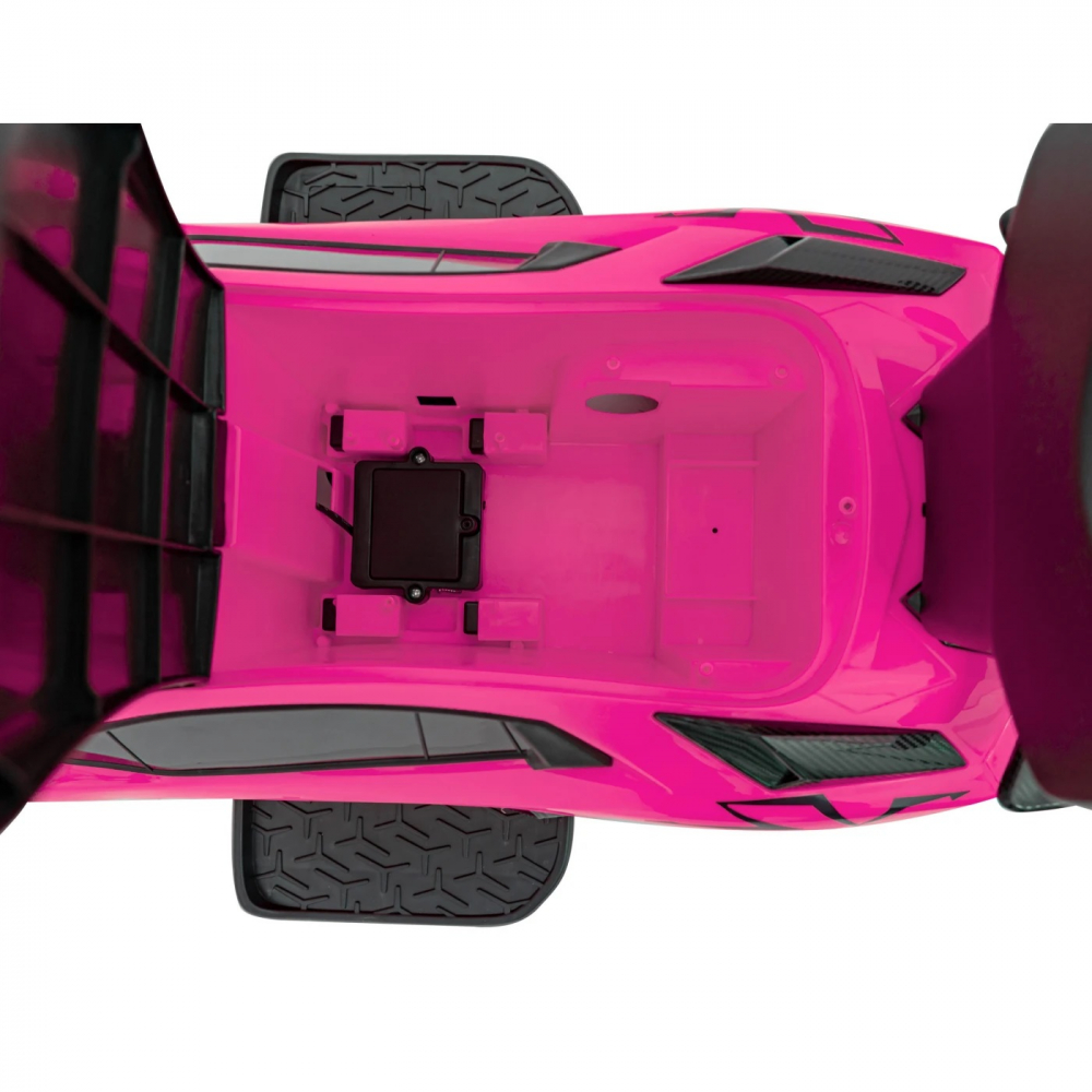 Masinuta de impins cu maner sunete si lumini LED Lamborghini Aventador Pink - 3