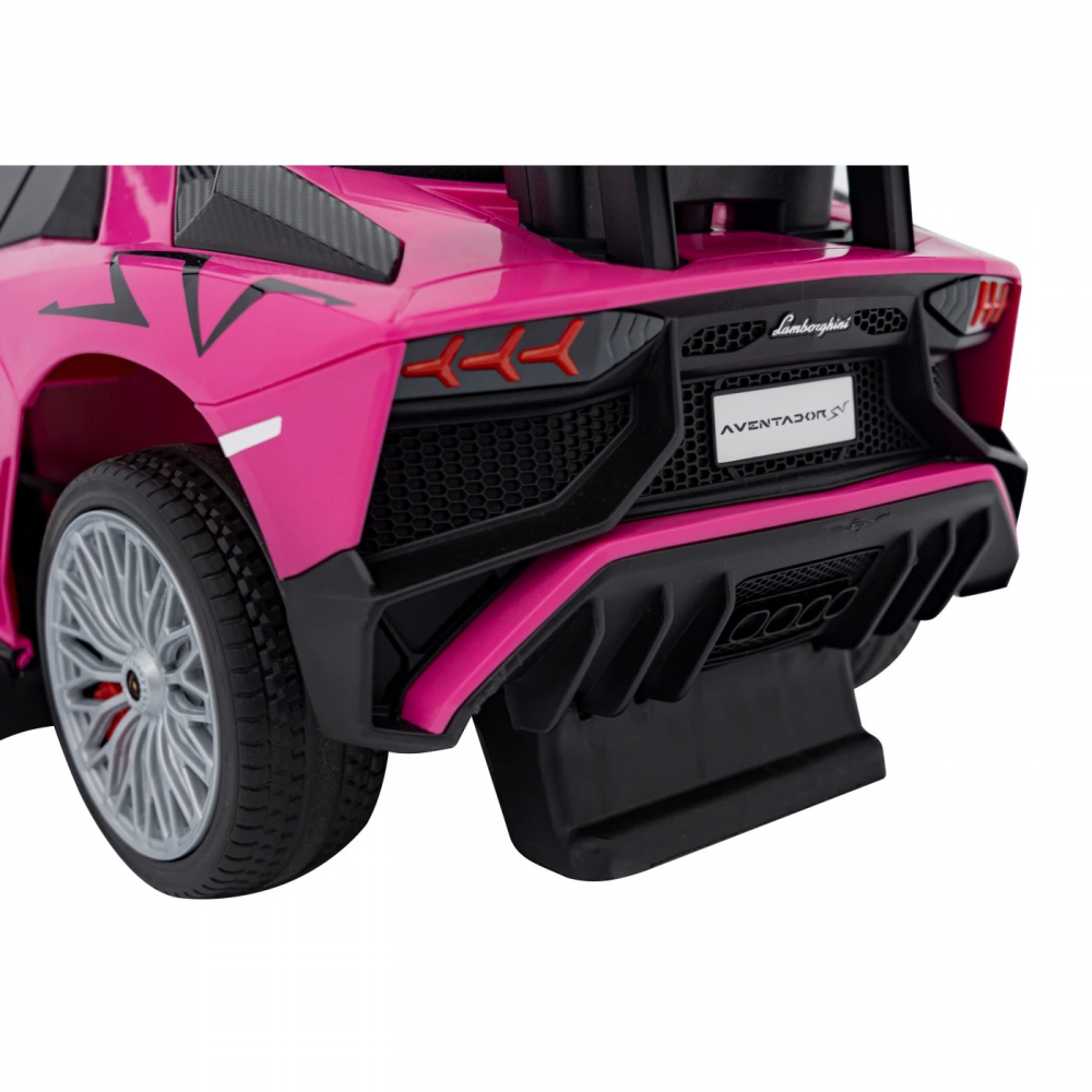 Masinuta de impins cu maner sunete si lumini LED Lamborghini Aventador Pink - 5