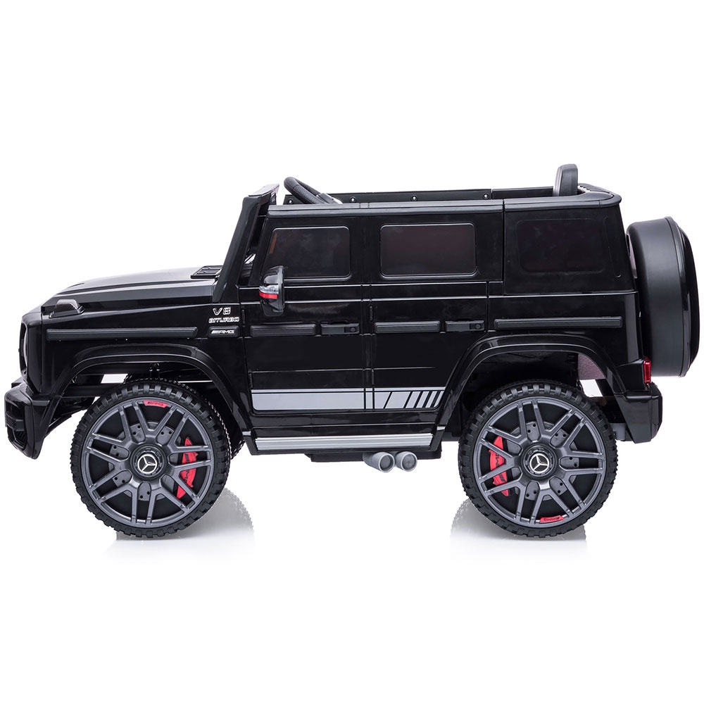 Masinuta electrica Chipolino SUV Mercedes G63 AMG cu scaun din piele si roti EVA black 50W