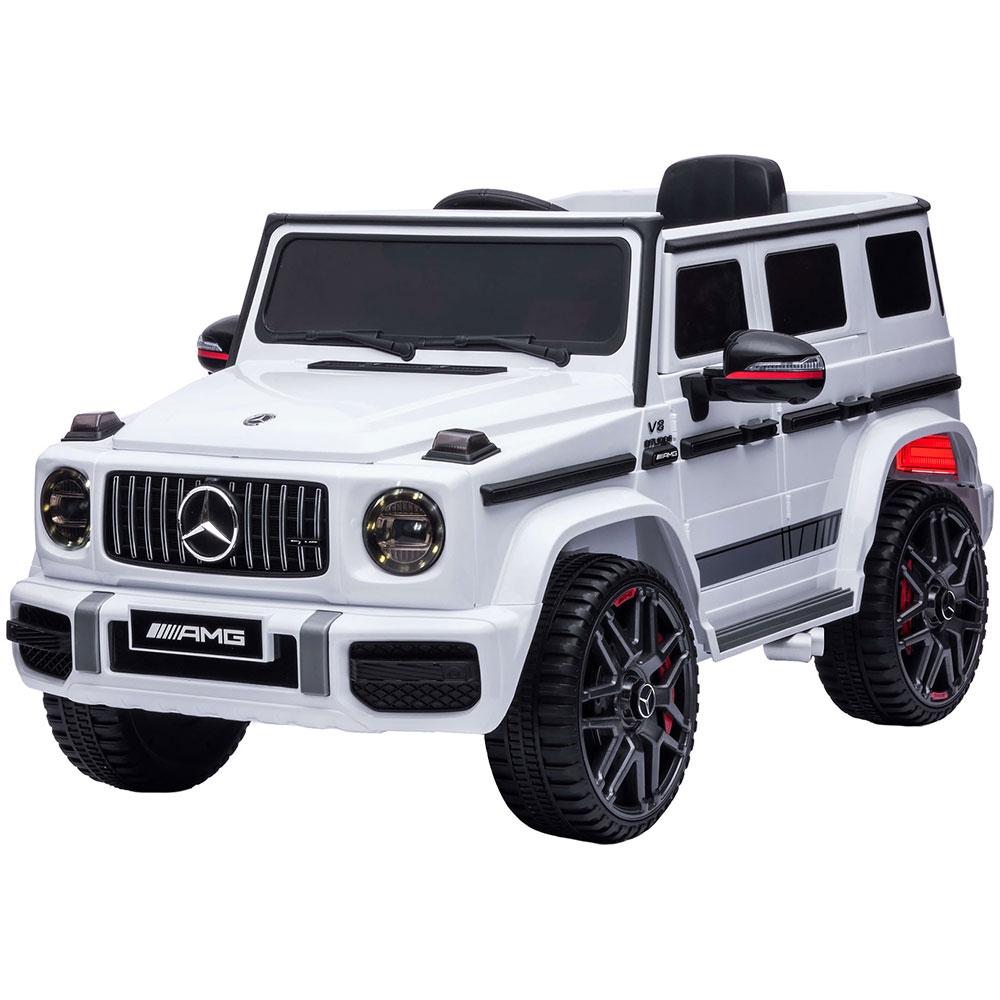 Masinuta electrica Chipolino SUV Mercedes G63 AMG cu scaun din piele si roti EVA white 50W - 7