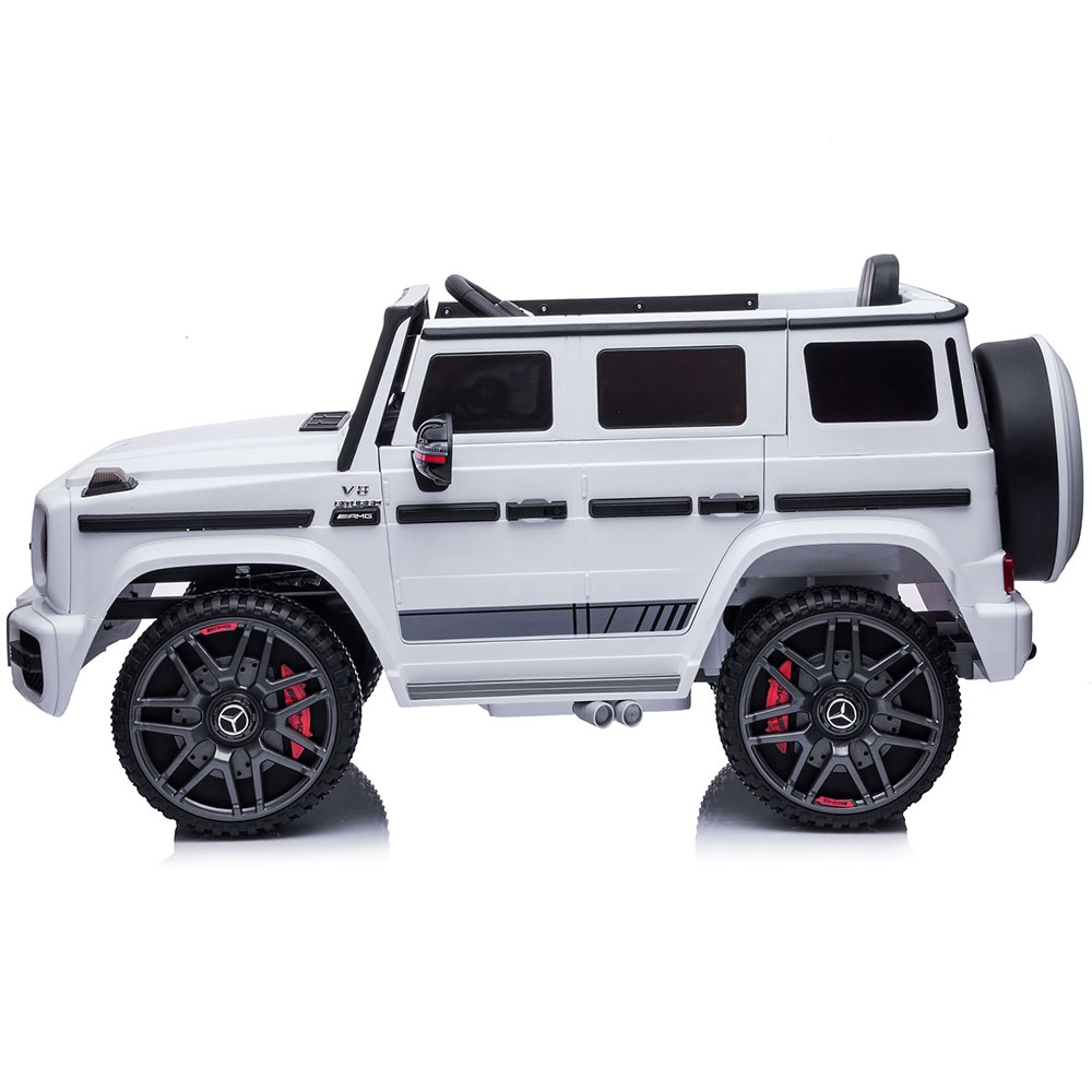 Masinuta electrica Chipolino SUV Mercedes G63 AMG cu scaun din piele si roti EVA white - 1