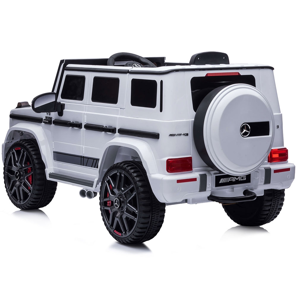 Masinuta electrica Chipolino SUV Mercedes G63 AMG cu scaun din piele si roti EVA white 50W - 2