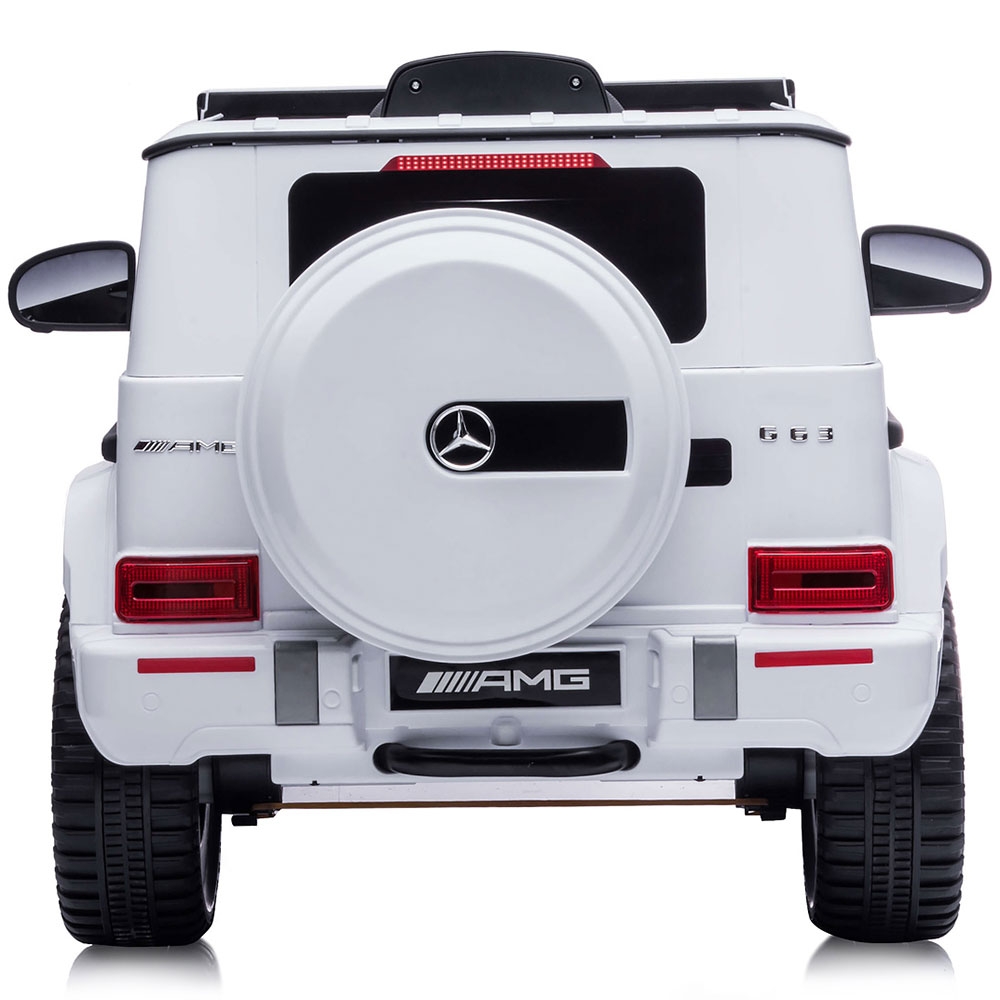 Masinuta electrica Chipolino SUV Mercedes G63 AMG cu scaun din piele si roti EVA white 50W - 3