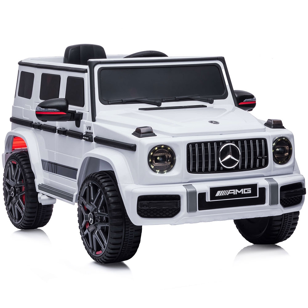 Masinuta electrica Chipolino SUV Mercedes G63 AMG cu scaun din piele si roti EVA white 50W - 4