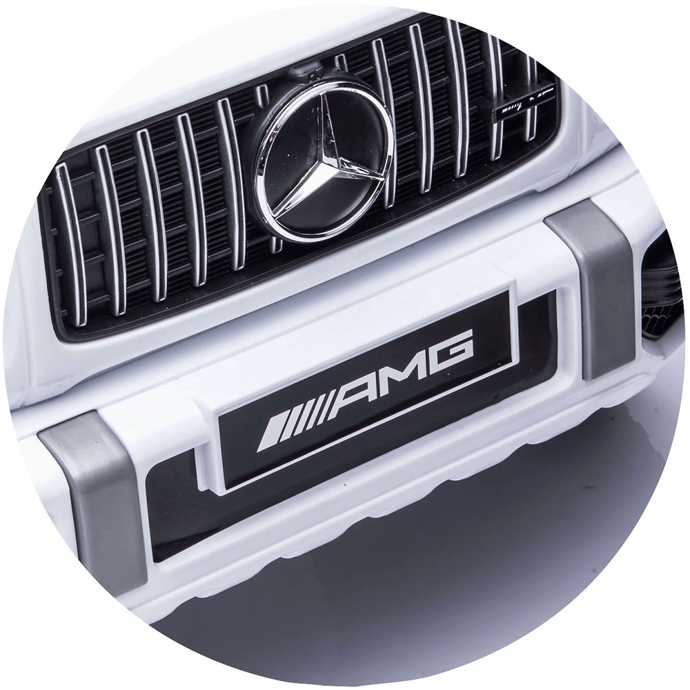 Masinuta electrica Chipolino SUV Mercedes G63 AMG cu scaun din piele si roti EVA white 50W - 5