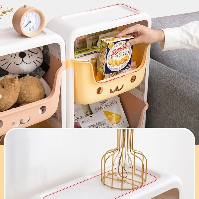 Organizator cu roti si 4 cutii depozitare Happy Multicolor - 2 | YEO