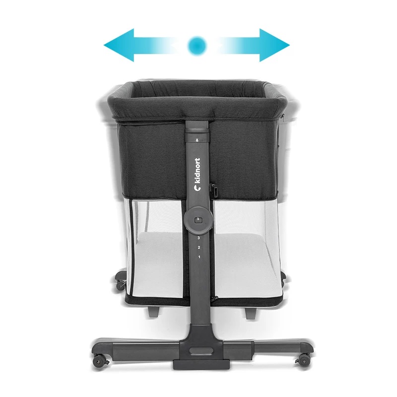 Patut multifunctonal Co-Sleeper si Tarc de joaca cu leganare si setare unghiulara Black - 3 | YEO