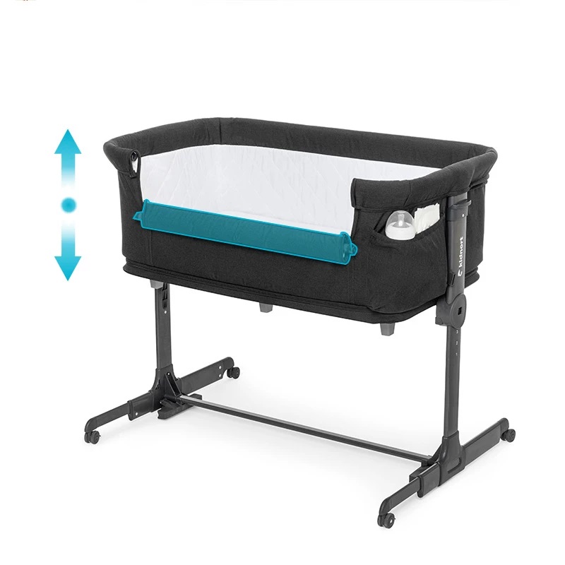 Patut multifunctonal Co-Sleeper si Tarc de joaca cu leganare si setare unghiulara Kidnort Snackskal Black - 7