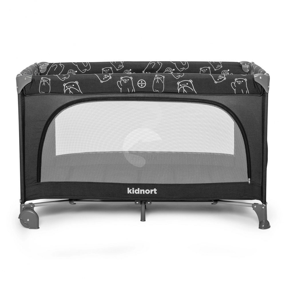 Patut de calatorie cu geanta de transport Kidnort Ihalig Dark Gray - 9