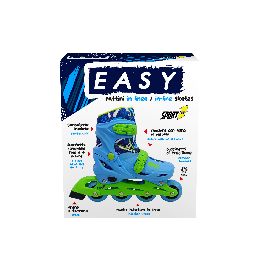 Role reglabile Easy bleu 35-38 Mandelli