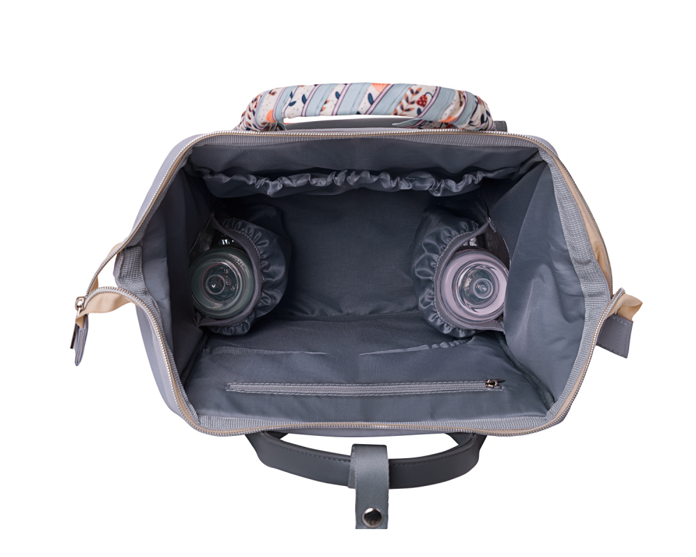 Rucsac multifunctional pentru mamici cu saltea pentru schimbat scutece inclusa KikkaBoo Myla Grey