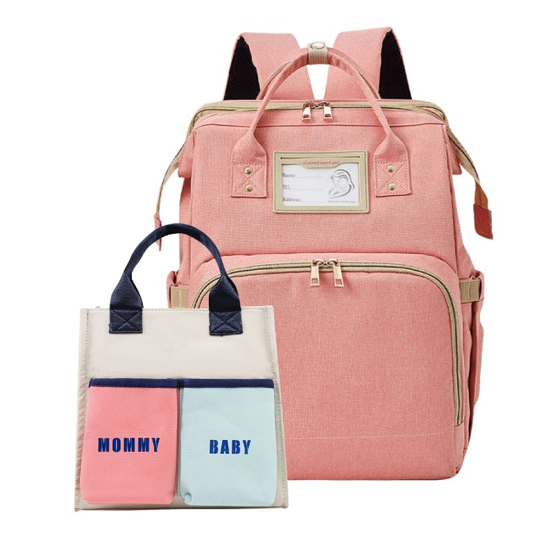 Set rucsac pentru mamici FY1 extensibil pink - 6