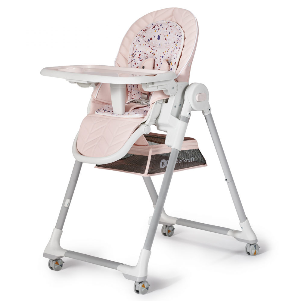 Scaun de masa Kinderkraft Lastree 2 in 1 transformabil pink