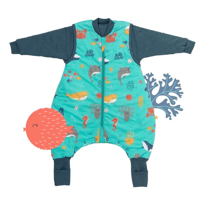 Sac de dormit cu picioruse si maneca lunga detasabila Under the Sea 60 cm + manseta 2.5 Tog