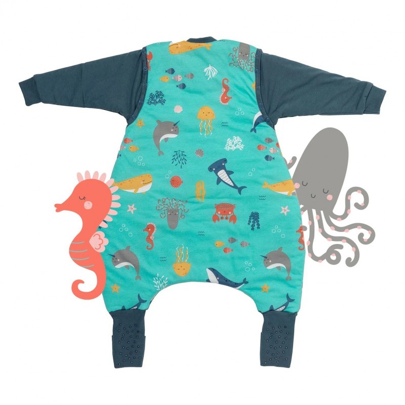 Sac de dormit cu picioruse si maneca lunga detasabila Under the Sea 60 cm + manseta 2.5 Tog - 1