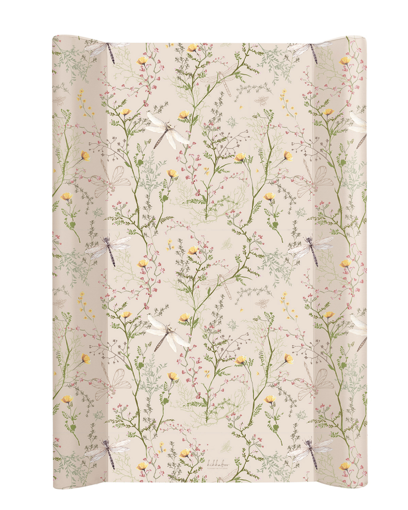 Saltea infasat soft cu suprafata impermeabila KikkaBoo 70x50cm Secret Garden Beige