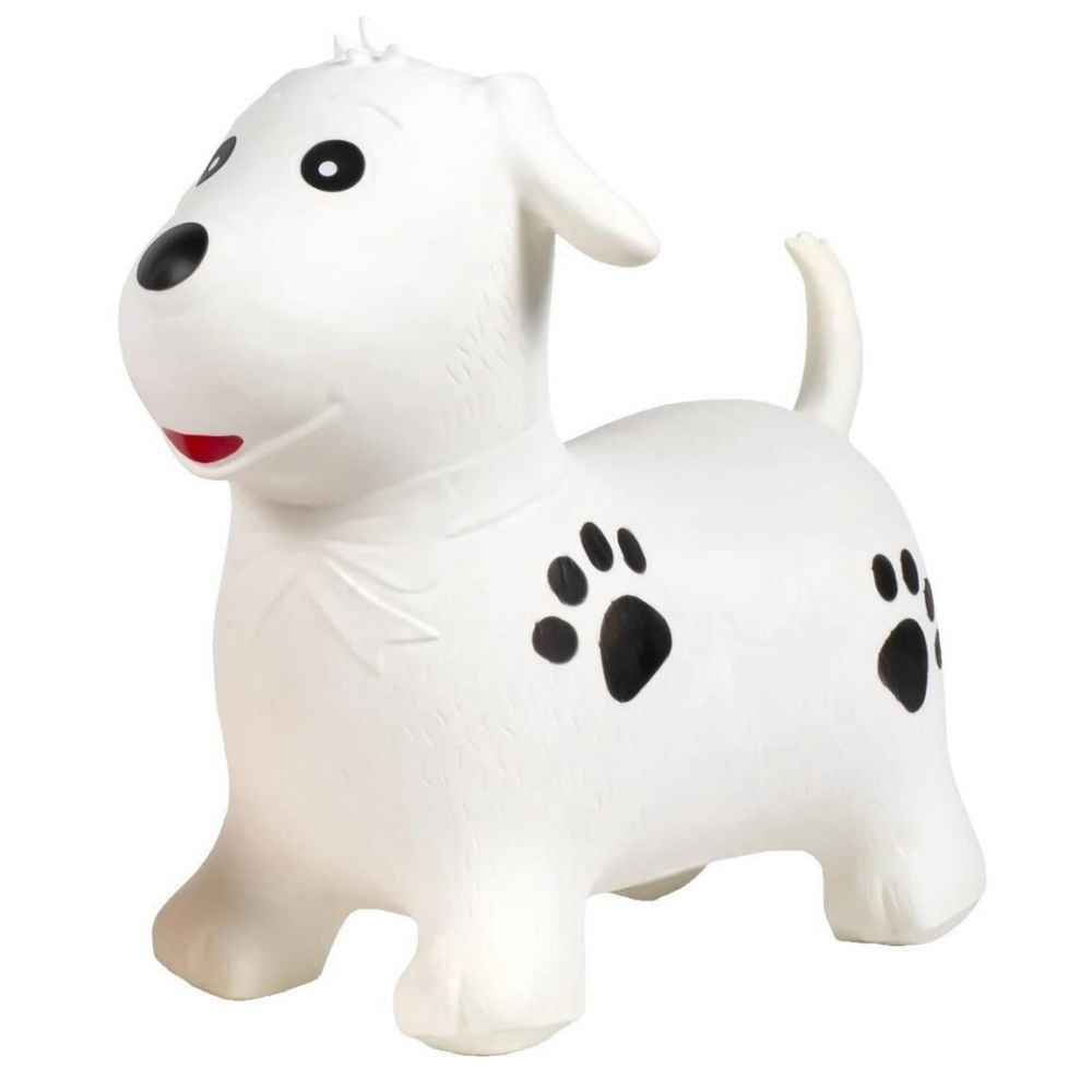 Jumper gonflabil pentru copii, NiceKids, cu pompa inclusa, design dinamic White Dog