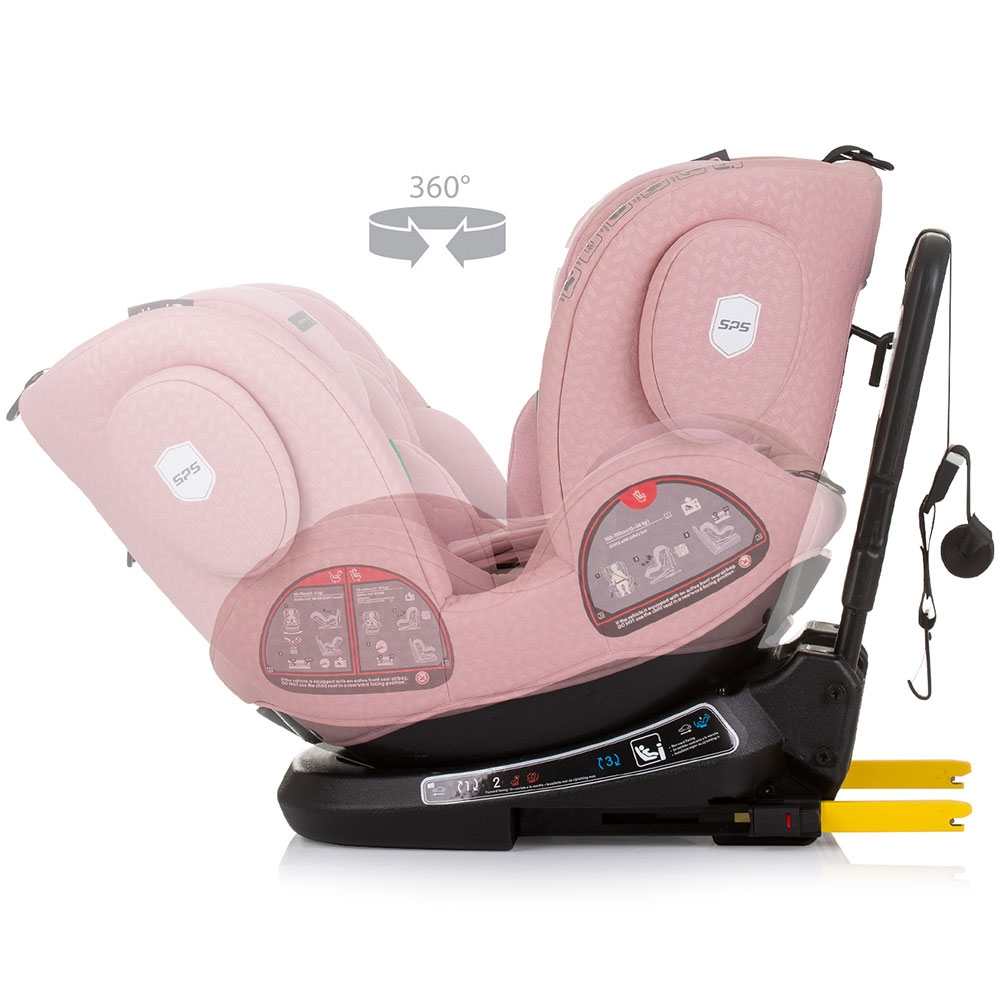 Scaun auto Chipolino Peak I-Size 40-150 cm flamingo cu sistem Isofix - 4