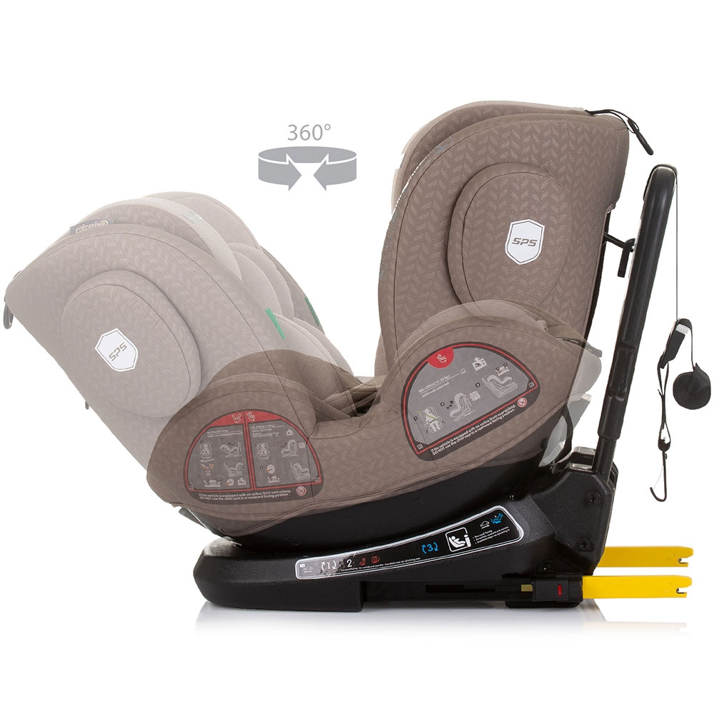 Scaun auto Chipolino Peak I-Size 40-150 cm macadamia cu sistem Isofix - 4