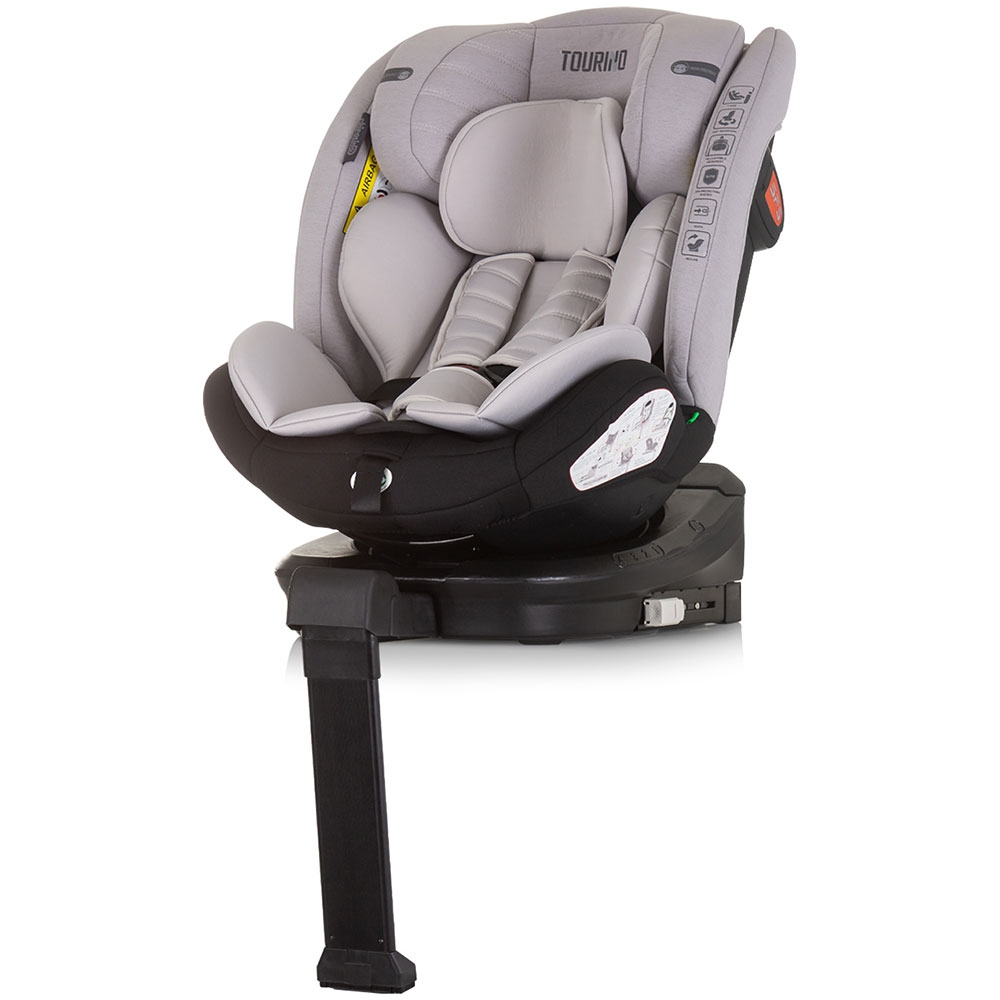 Scaun auto Chipolino Tourino I-Size 40-150 cm ash grey cu sistem Isofix - 7