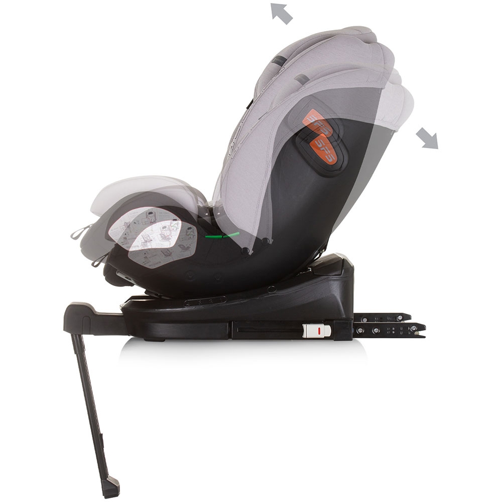 Scaun auto Chipolino Tourino I-Size 40-150 cm ash grey cu sistem Isofix - 3