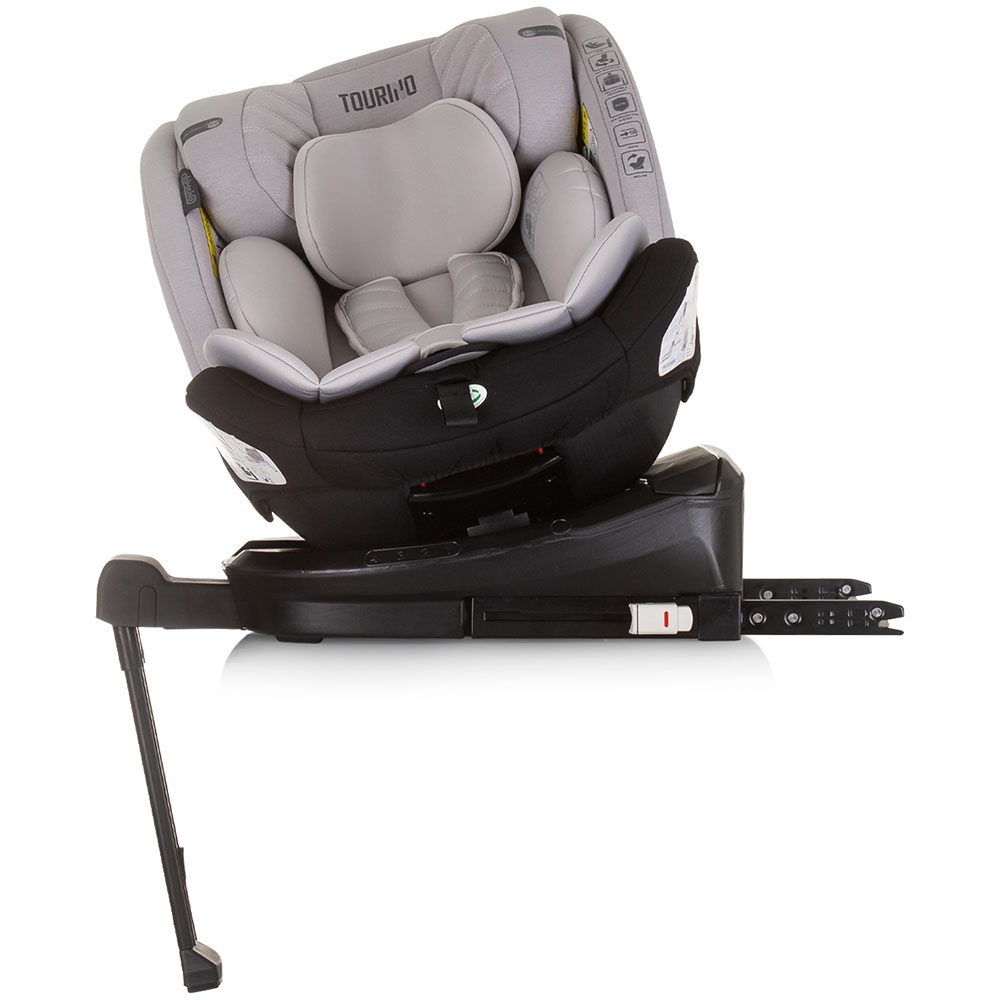 Scaun auto Chipolino Tourino I-Size 40-150 cm ash grey cu sistem Isofix - 4