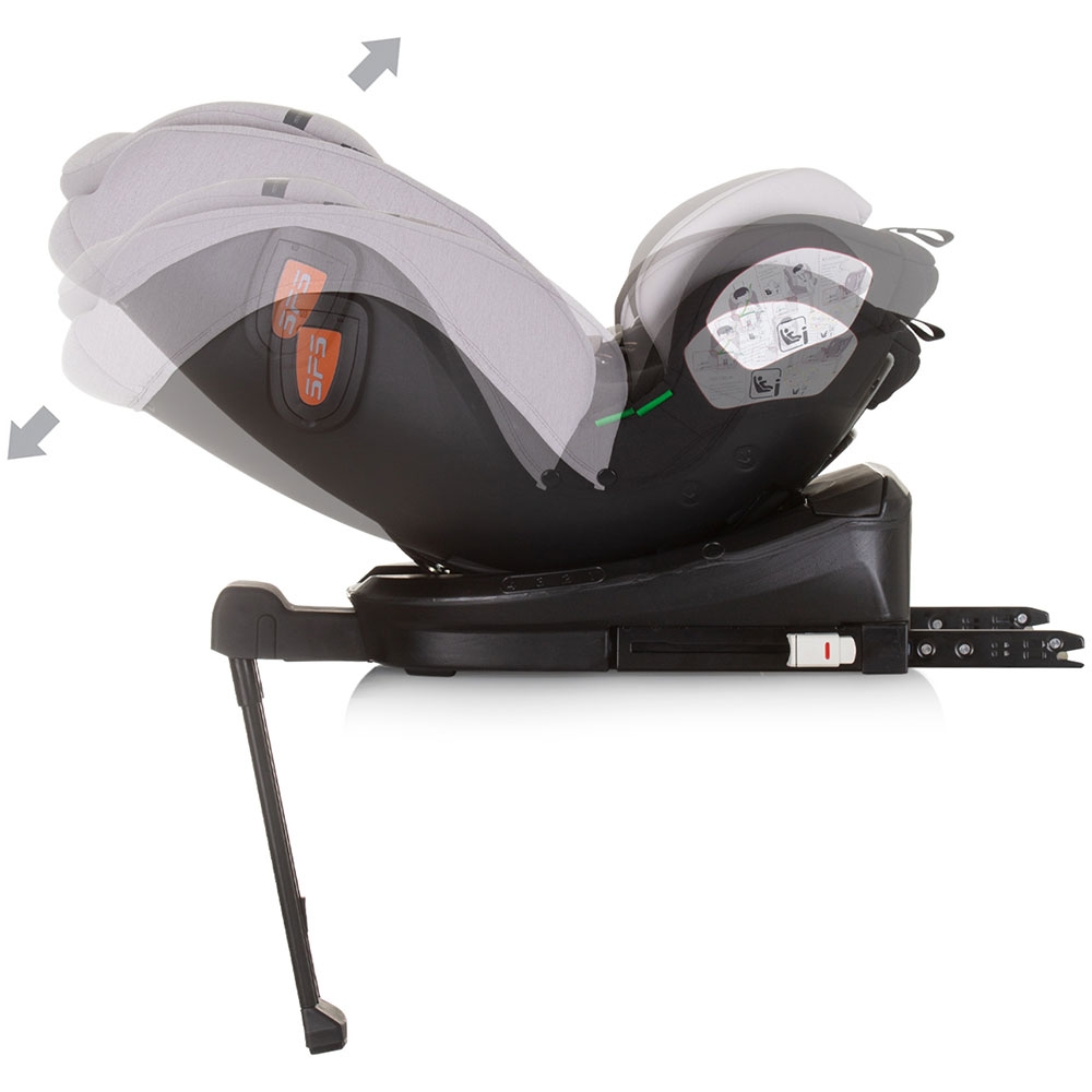 Scaun auto Chipolino Tourino I-Size 40-150 cm ash grey cu sistem Isofix - 6