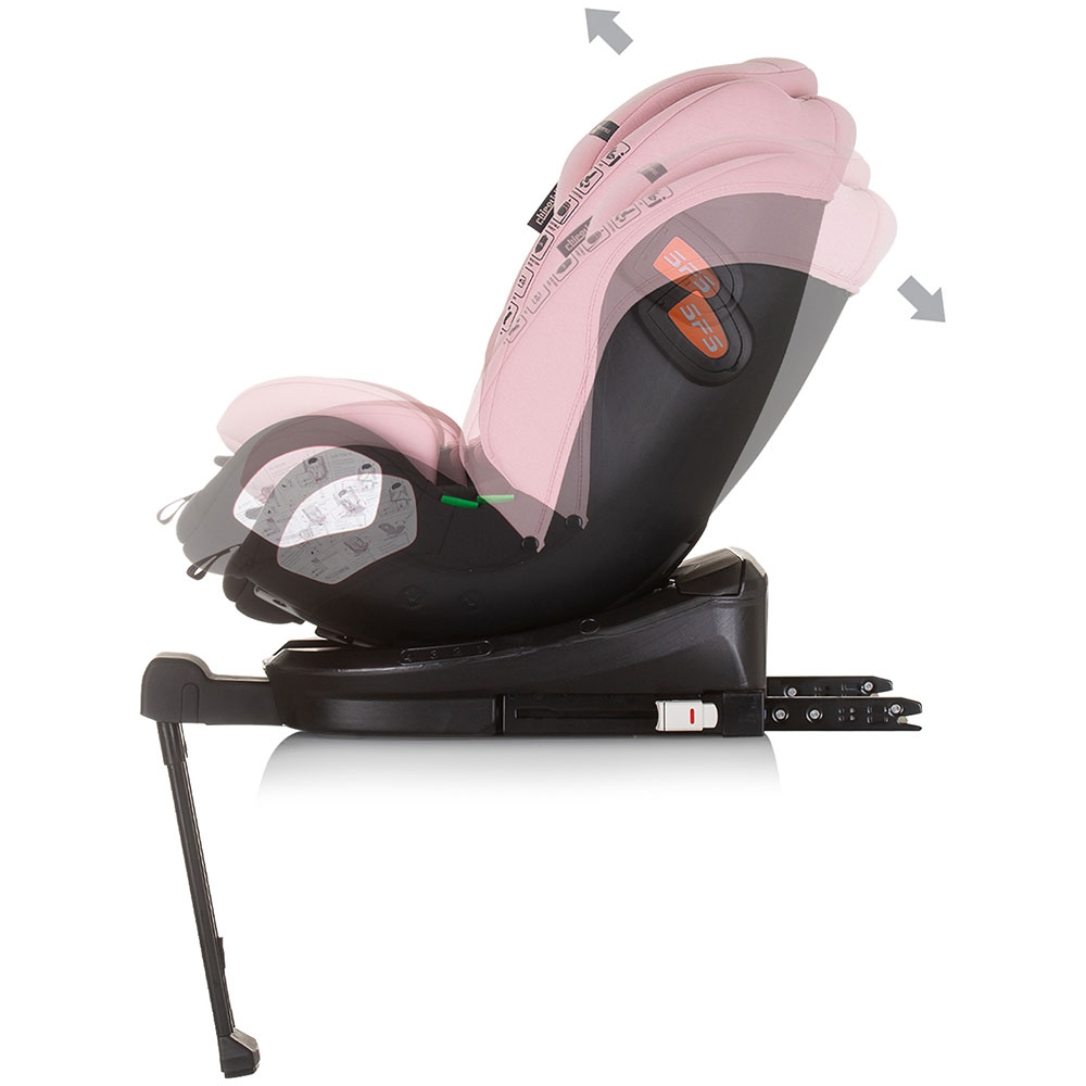 Scaun auto Chipolino Tourino I-Size 40-150 cm flamingo cu sistem Isofix - 3