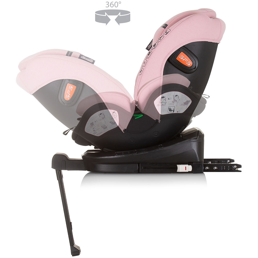 Scaun auto Chipolino Tourino I-Size 40-150 cm flamingo cu sistem Isofix - 5