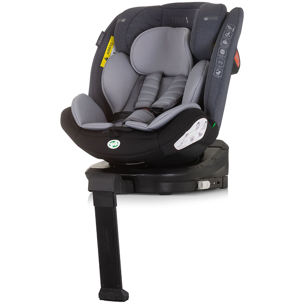 Scaun auto Chipolino Tourino I-Size 40-150 cm grey mix cu sistem Isofix - 7