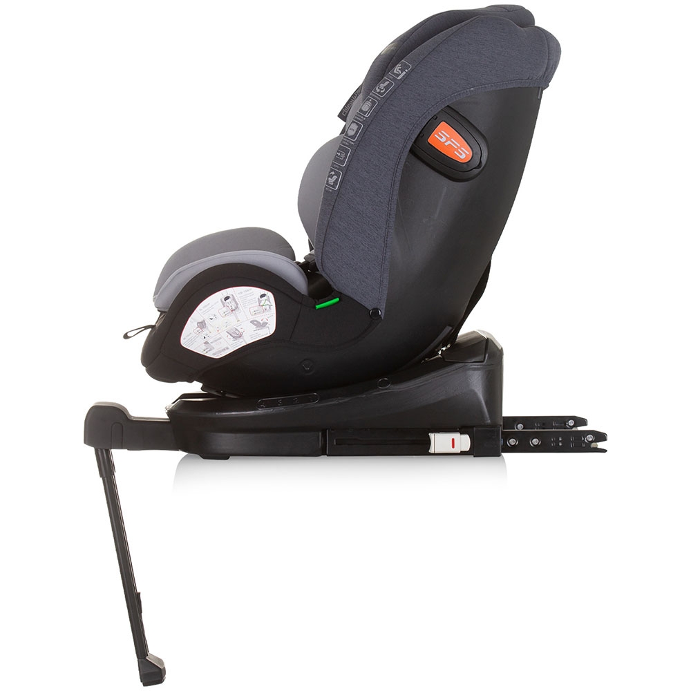 Scaun auto Chipolino Tourino I-Size 40-150 cm grey mix cu sistem Isofix - 2