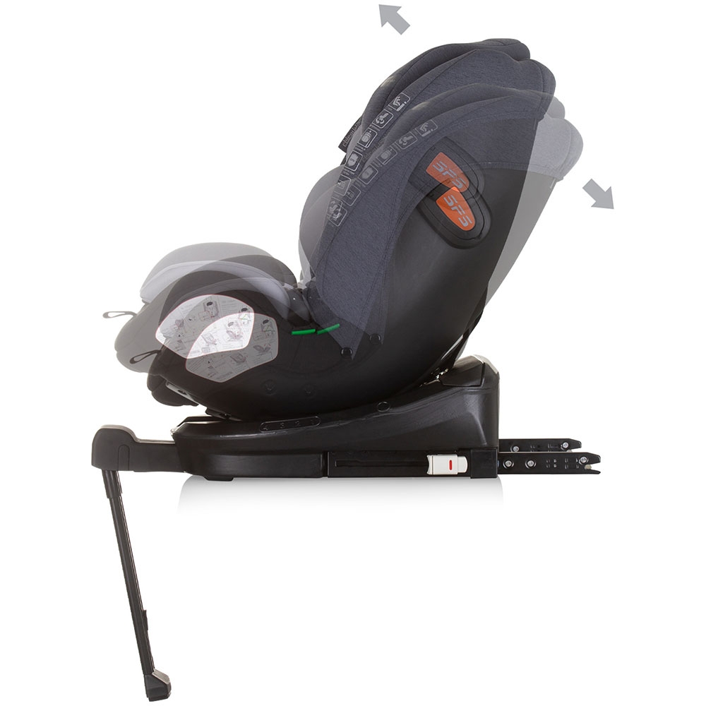 Scaun auto Chipolino Tourino I-Size 40-150 cm grey mix cu sistem Isofix - 3