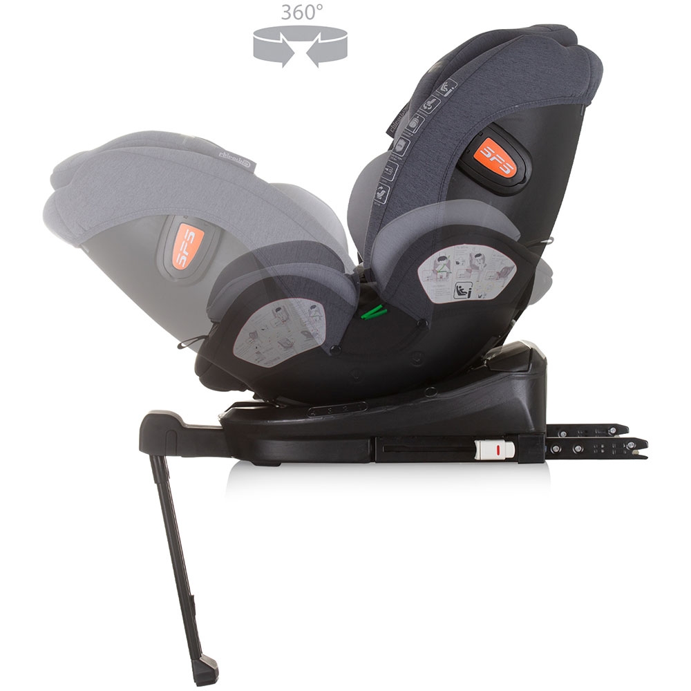 Scaun auto Chipolino Tourino I-Size 40-150 cm grey mix cu sistem Isofix - 5