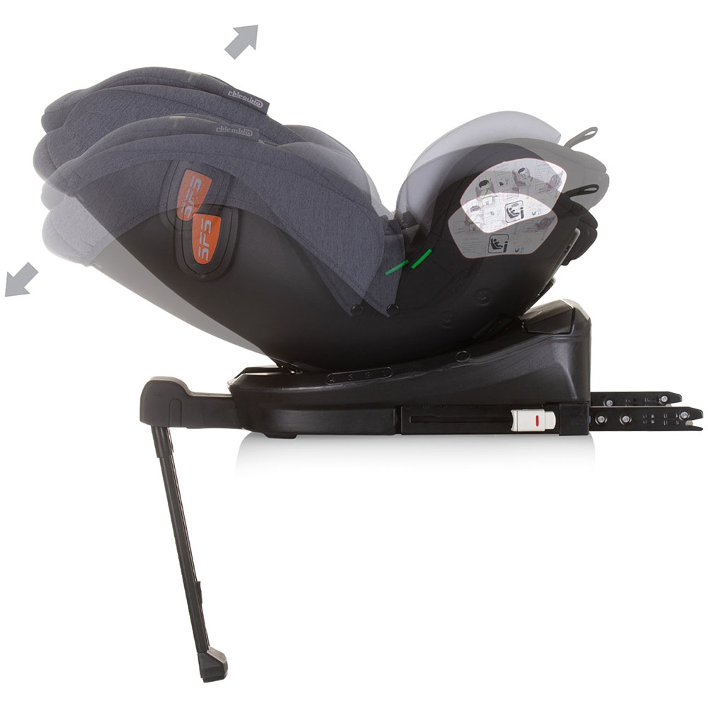 Scaun auto Chipolino Tourino I-Size 40-150 cm grey mix cu sistem Isofix - 6