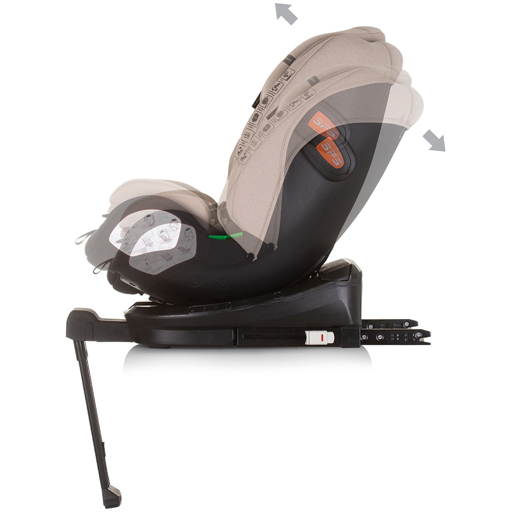 Scaun auto Chipolino Tourino I-Size 40-150 cm macadamia cu sistem Isofix - 3